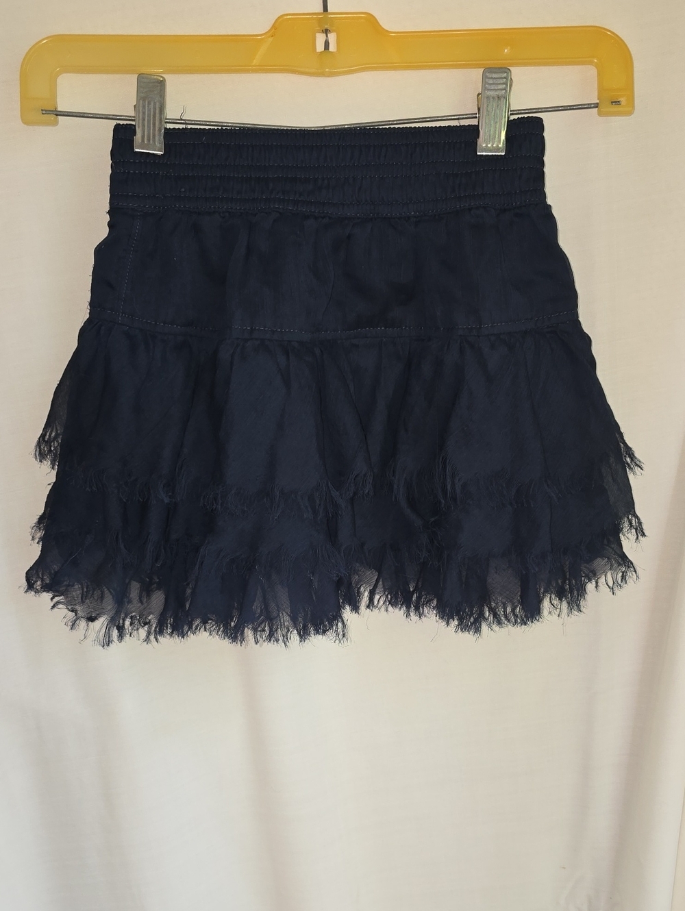 abercrombie kids Navy Tiered Frayed Hem Skirt